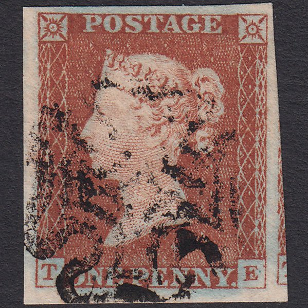 GB QV 1841 1d (Plate 29) SG8-B1(1) TE VFU Missing Imprimatur 4 Margins MX