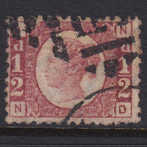 GB QV 1870 1/2d Rose-red (Plate 13) SG48-G4 ND GU Ireland