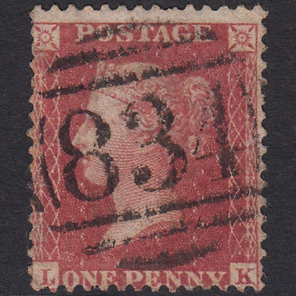 GB QV 1857 1d Rose-red (Plate 48) SG40-C10(1) LK GU Walsall 834