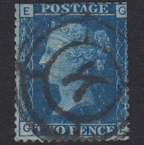 GB QV 1869 2d Blue (Plate 15) SG46-G3 GE GU Henry King Precancel