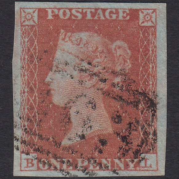 GB QV 1841 1d (Plate 125) SG8-B2(1) BL VFU 4 Good Margins Liskeard 463