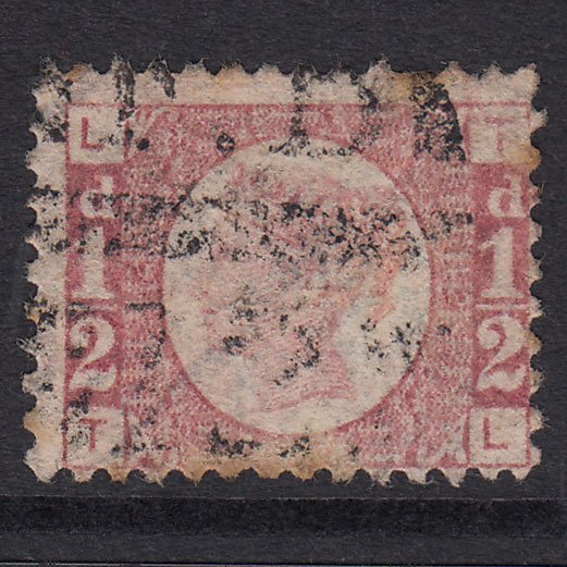 GB QV 1870 1/2d Rose (Plate 12) SG49-G4 TL PU Fb12 Foreign Branch Pmk