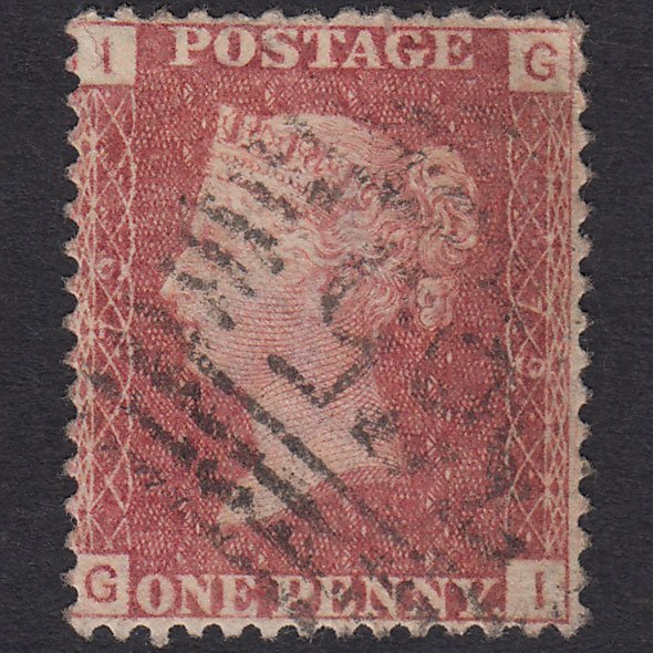 GB QV 1864 1d Lake-red (Plate 79) SG44-G1(2) GI GU Ladybank 365