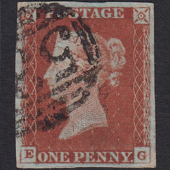GB QV 1841 1d Red-brown (Plate 61) SG8-B1(1) EG FU 4 Good Margins