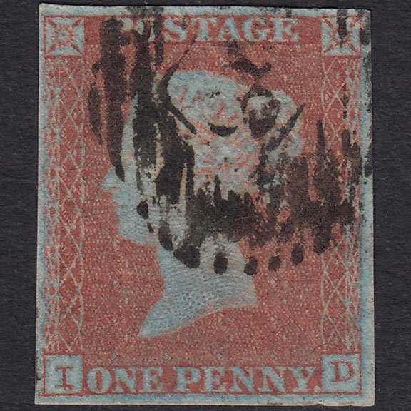 GB QV 1841 1d Pl 114 SG8A-B1(2) Framed Reverse ID GU 4M London Is Cancel