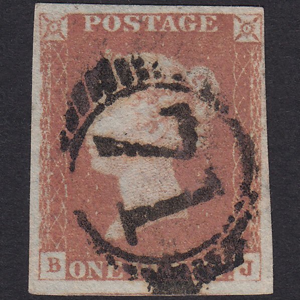 GB QV 1841 1d Red-Brown Plate 69 SG8-B1(1) BJ FU 4 Margins London D&S 71