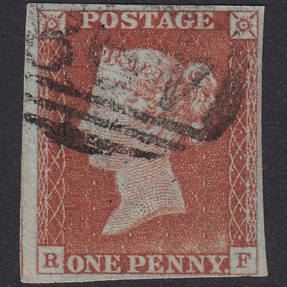 GB QV 1841 1d Pale Red-Brown Plate 53 SG9-B1(3) RF FU 4M Manchester 498
