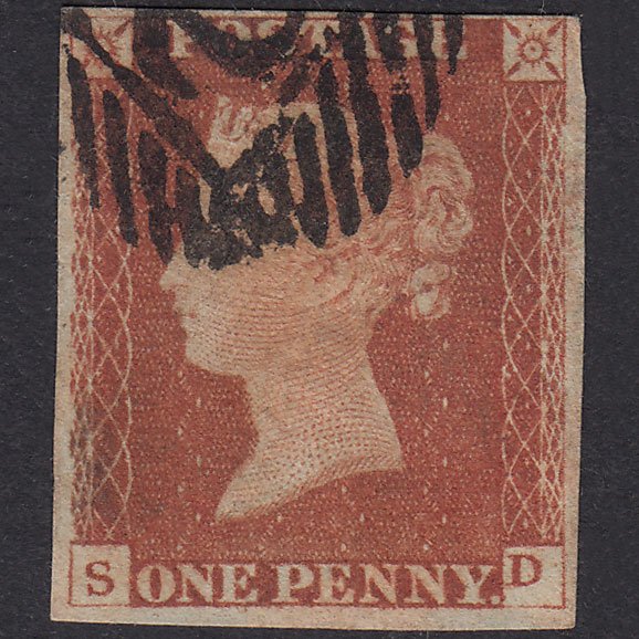 GB QV 1841 1d Red-Brown Plate 70 SG8-B1(1) SD GU 4M London Is Cancel