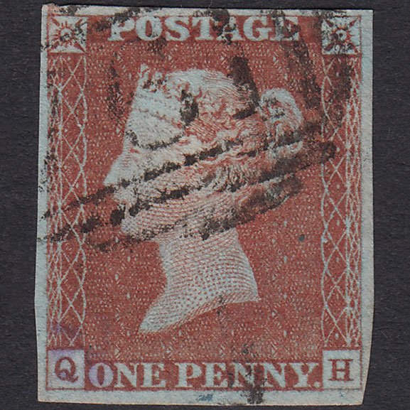 GB QV 1841 1d Red-Brown Plate 59 SG8-B1(1) QH GU 4 Margins Sunderland 761