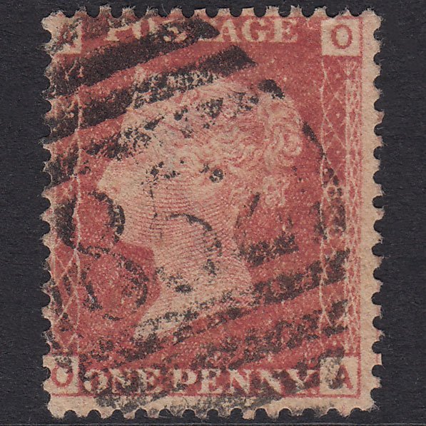 GB QV 1864 1d Rose-Red Plate 86 SG43-G1(1) OA FU Welshpool 852