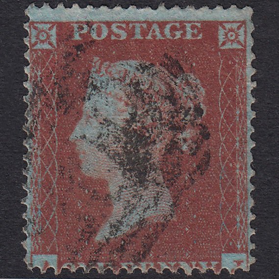 GB QV 1854 1d Red-Brown Plate 181 SG17-C1(1) AJ GU Missing Imprimatur