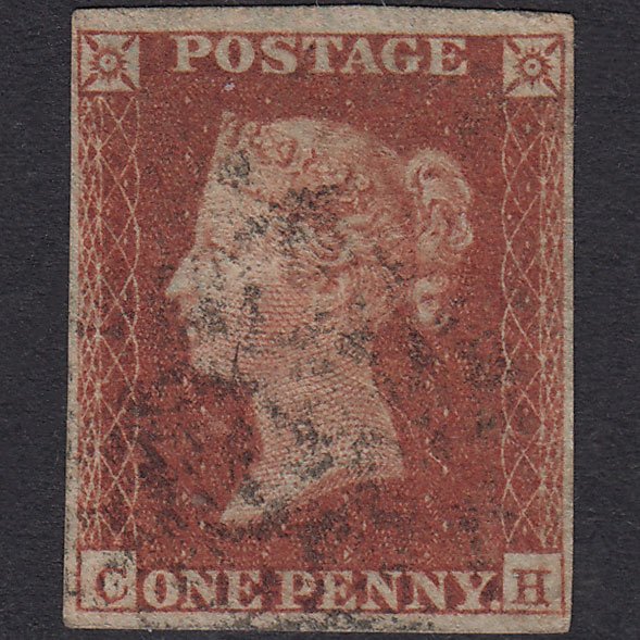 GB QV 1841 1d Red-Brown Plate 158 SG8-B2(1) CH GU 4 Margins