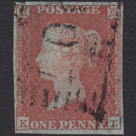 GB QV 1841 1d Red-Brown Plate 104 SG8-B1(1) KL FU 4 Margins Scotland