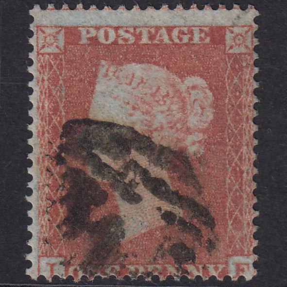 GB QV 1854 1d Red-Brown Plate 180 SG17-C1(1) IF GU