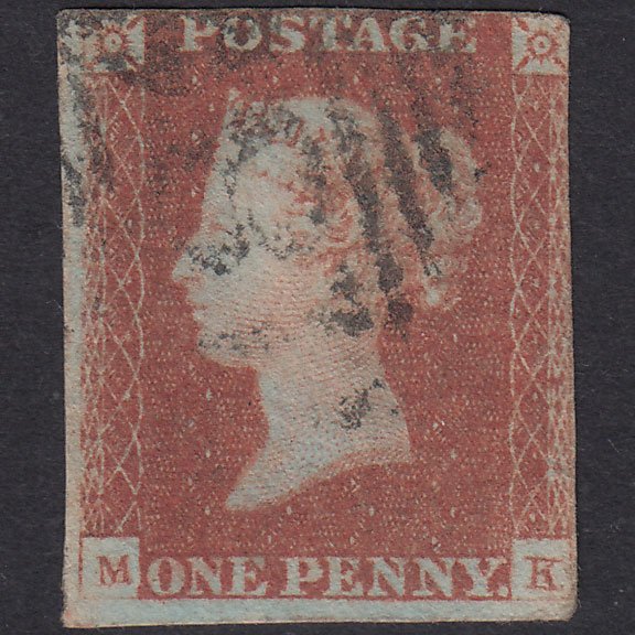 GB QV 1841 1d Red-Brown Plate 78 SG8-B1(1) MK GU