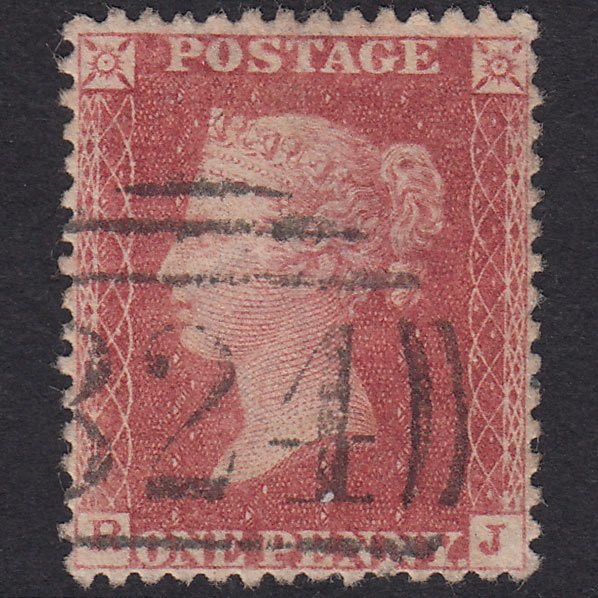 GB QV 1861 1d Rose-Red Plate R16 SGC13(3) RJ GU