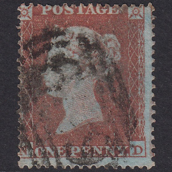 GB QV 1854 1d Red-Brown SG17-C1(1) ND GU