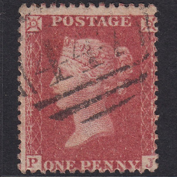 GB QV 1861 1d Rose-Red Plate 51 SG42-C12(3) PJ FU Leeds 447