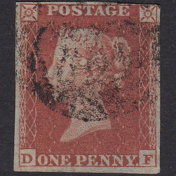 GB QV 1841 1d Red-Brown Plate 163 SG8-B2(1) DF GU 4 Margins