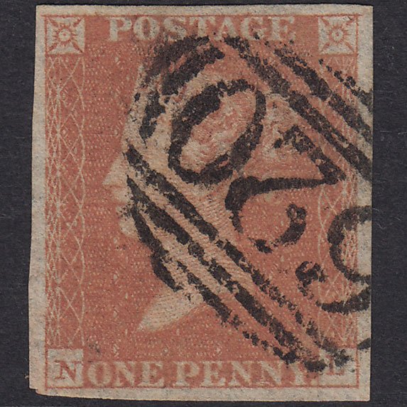 GB QV 1841 1d Orange-Brown Plate 101 SG12-B1(6) NL GU 4M Plymouth 620