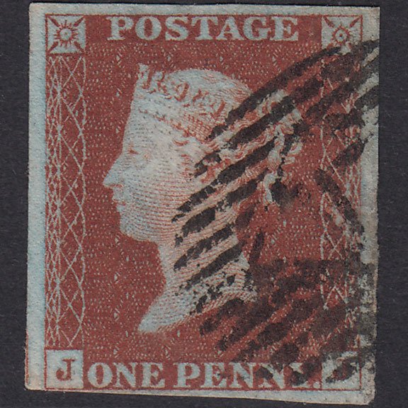 GB QV 1841 1d Red-Brown Plate 45 SG8-B1(1) JJ FU 4M London IS Cancel