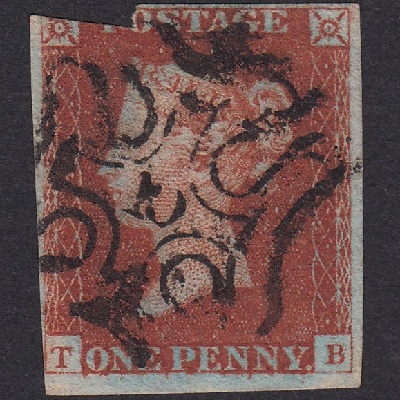 GB QV 1841 1d Deep Red-Brown Plate 38 SG10-B1(4) TB GU No.10 In MX