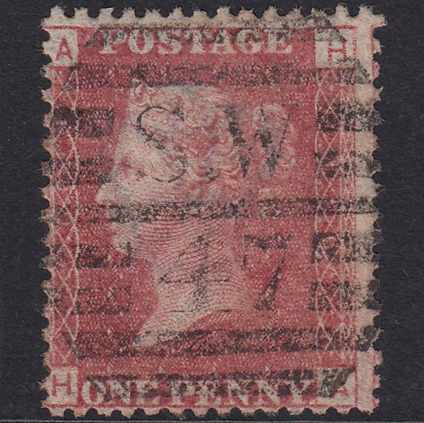 GB QV 1864 1d Rose-Red Plate 116 SG43-G1(1) HA FU London D&S SW47