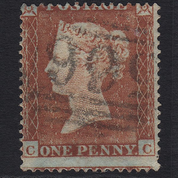 GB QV 1854 1d Red-brown (Plate 155) SG17-C1(1) CC FU New Romney 566