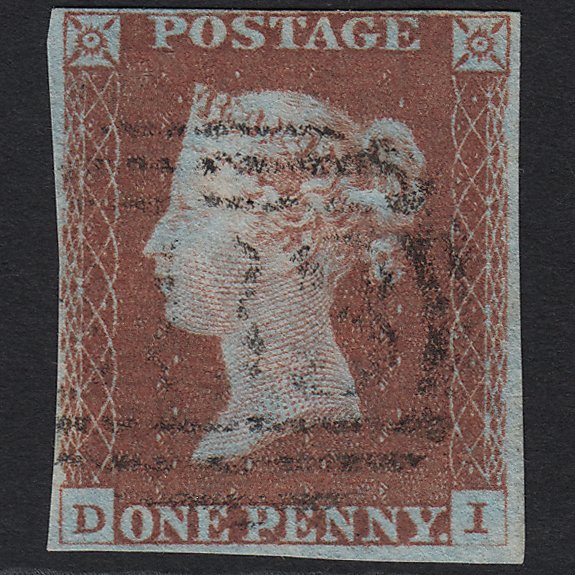 GB QV 1841 1d Red-brown (Plate 66) SG8-B1(1) DI FU 4 Margins Light Cancel
