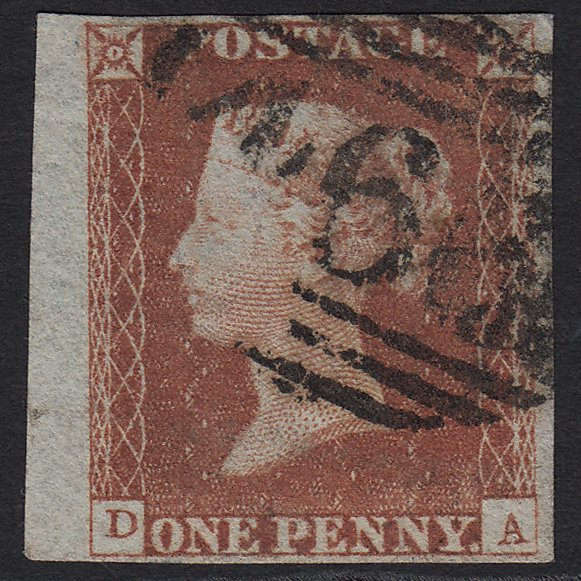 GB QV 1841 1d (Plate 57) SG8-B1(1) DA FU Liverpool 466 4M Imperf Marginal