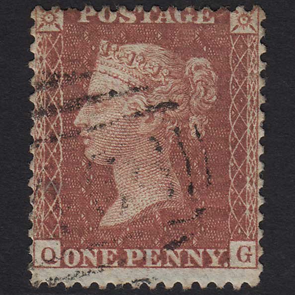 GB QV 1856 1d Red-brown (Plate 29) SG29-C8(1) QG GU Light Cancel