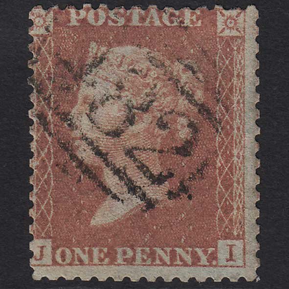 GB QV 1856 1d Red-brown (Plate 32) SG29-C8(1) JI GU Luton 482