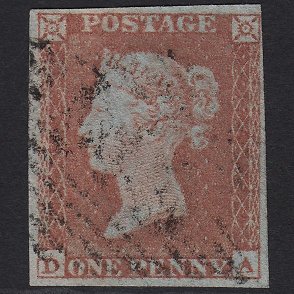 GB QV 1841 1d Red-brown (Plate 162) SG8-B2(1) DA FU 4 Margins
