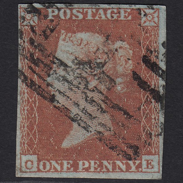 GB QV 1841 1d Red-brown (Plate 112) SG8-B1(1) CE FU in Scotland 4 Margins