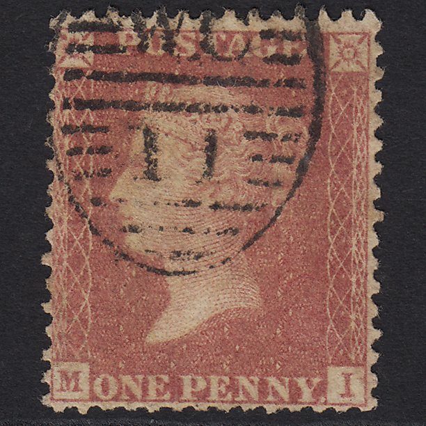 GB QV 1857 1d Rose-red (Plate 52) SG40-C10(1) MI GU in London D&S WC11