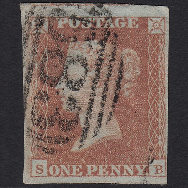 GB QV 1841 1d Red-brown (Plate 120) SG8-B1(1) SB FU Nottingham 583 4M