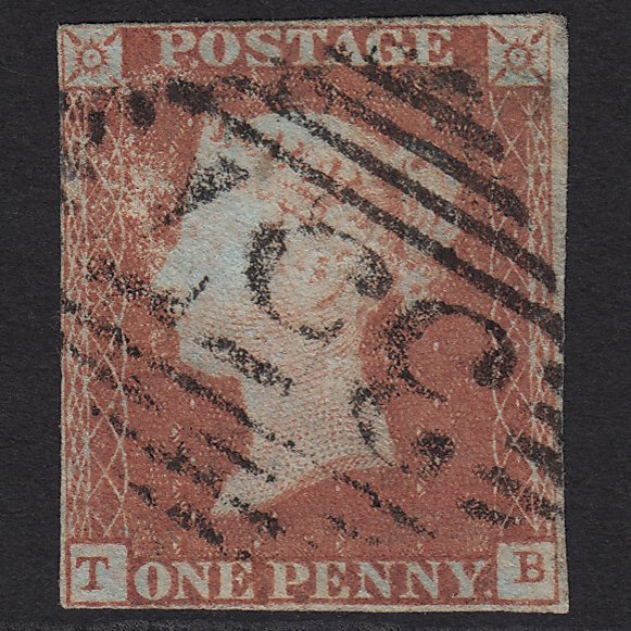 GB QV 1841 1d Red-brown (Plate 76) SG8-B1(1) TB GU Newry 357 4M Imperf