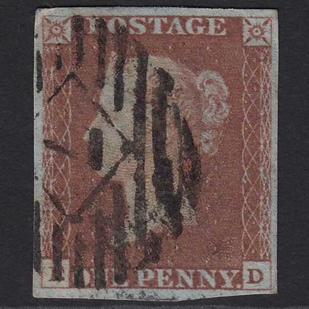 GB QV 1841 1d Red-brown (Plate 73) SG8-B1(1) ED GU 4M Imperf London IS 7