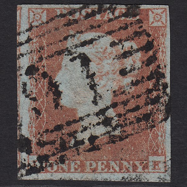 GB QV 1841 1d Red-brown (Plate 112) SG8-B1(1) LE GU 4M Cupar Angus 91