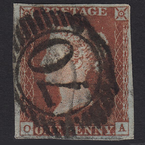 GB QV 1841 1d Red-brown (Plate 47) SG8-B1(1) OA GU 4M Imperf London D&S 70