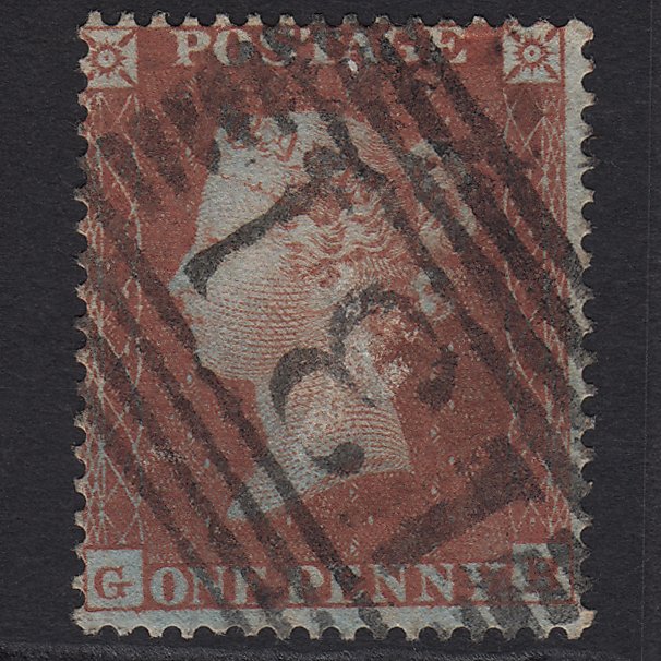 GB QV 1854 1d Red-brown (Plate 177) SG17-C1(1) GB GU Edinburgh 131