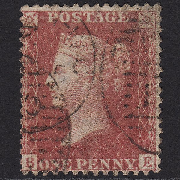 GB QV 1857 1d Rose-red (Plate 58) SG40-C10(1) BE GU London D&S Cancel