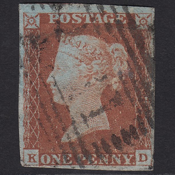 GB QV 1841 1d Red-brown (Plate 74) SG8-B1(1) KD GU 4M Imperf Edinburgh 131