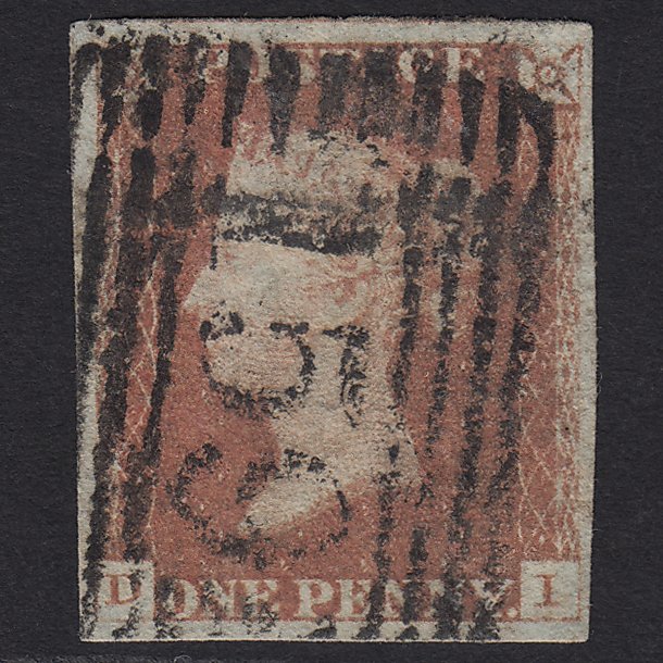 GB QV 1841 1d Red-brown (Plate 71) SG8-B1(1) DI FU Glasgow 159 4M Imperf