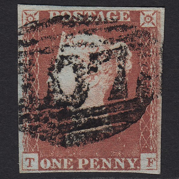 GB QV 1841 1d Red-brown (Plate 86) SG8-B1(1) TF GU 4M Imperf Bradford 107