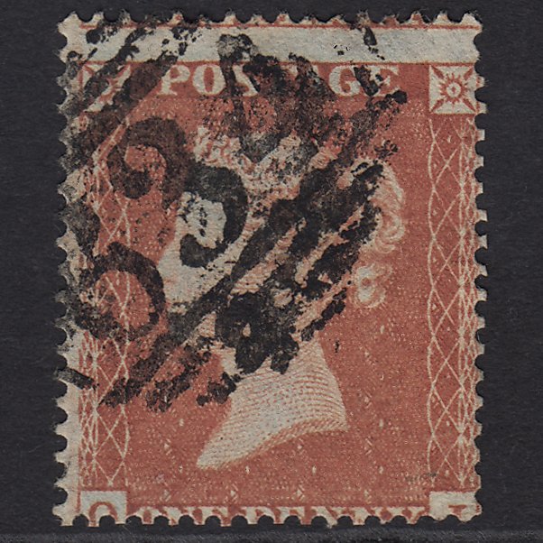 GB QV 1854 1d Red-brown SG17-C1(1) FU Ramsgate 634 Misperf