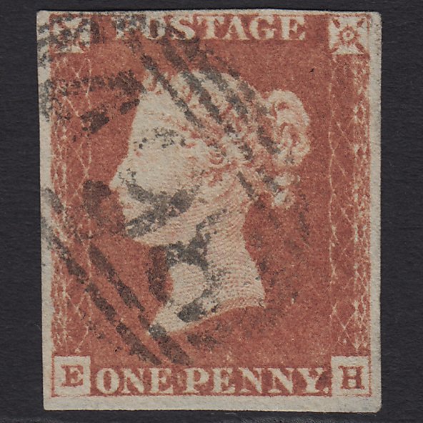 GB QV 1841 1d Red-brown (Plate 74) SG8-B1(1) EH FU 4 Margins Manchester 498
