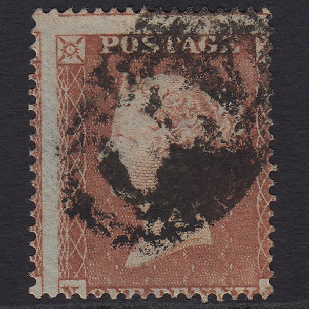 GB QV 1854 1d Red-brown SG17-C1(1) GU Large Misperf