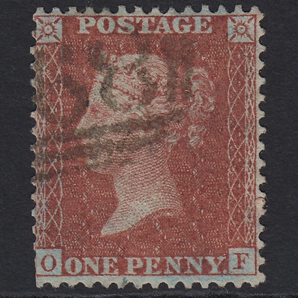 GB QV 1856 1d Red-brown (Plate 28) SG29-C8(1) OF GU