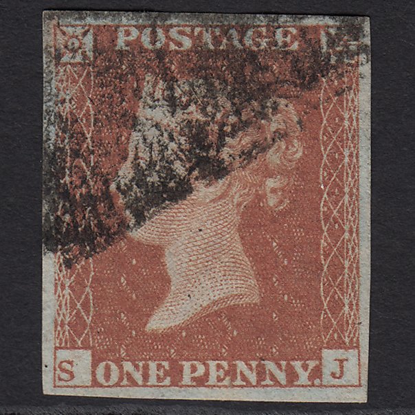 GB QV 1841 1d Red-brown (Plate 125) SG8-B2(1) SJ FU 4 Good Margins